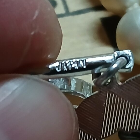 Japan Silver Tone Multi Strand Faux Pearl Necklace Vintage Jewelry #86 - Picture 8 of 9